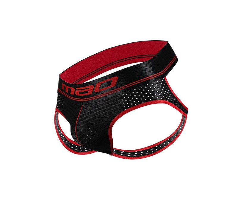 MAO Sports Jockstrap Suspensorio Line Perforated Mesh Gym Jock Black 1 - SexyMenUnderwear.com