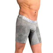 MAO Sports Long Boxers Microfiber Boxer Briefs Gray 6930 4 - SexyMenUnderwear.com