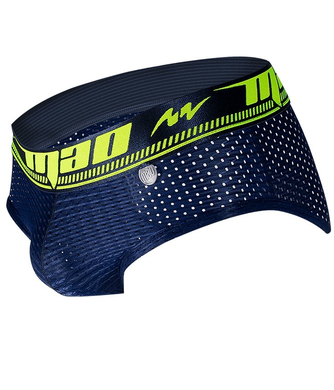 MAO Sports Mesh Briefs Elastic Microfiber Fabric Gym Brief Royal Neon 7522 1 - SexyMenUnderwear.com