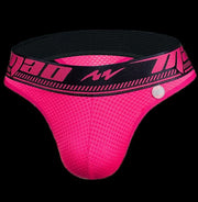 MAO Sports Thong With Curved Stretchy Mesh Thongs Elastic Waist Pink 11 - SexyMenUnderwear.com