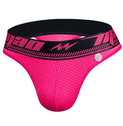 MAO Sports Thong With Curved Stretchy Mesh Thongs Elastic Waist Pink 11 - SexyMenUnderwear.com