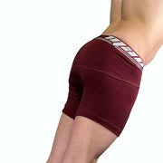 MAO USA Cotton Boxer Stretchy Microfibre Gym Sports Burgundy 6930 4 - SexyMenUnderwear.com
