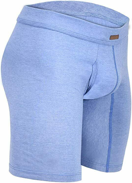 MAO USA Cotton Long Boxer Soft Flexible & Breathable Fabric Steel Blue 1113.4 10 - SexyMenUnderwear.com