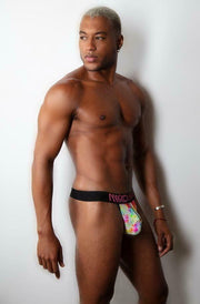 Marco Marco Thong Water Color Fashion Paint Design Colorful 1 - SexyMenUnderwear.com