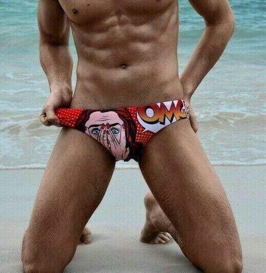 Marcuse Anime Swim-Briefs Red 2 - SexyMenUnderwear.com