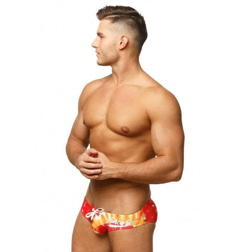 Marcuse Paradise Swim-Brief Swimwear Orange Tie Dye 1 - SexyMenUnderwear.com