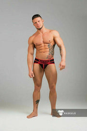 MASKULO Briefs LIFE Organic Cotton 2-Mesh Layer Red BR040-10 21 - SexyMenUnderwear.com