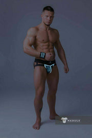 MASKULO Jock 2 Layer 3D Mesh Jockstraps Neon-White JS050-80 12 - SexyMenUnderwear.com