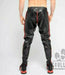 MASKULO Leatherette Pants Skulla Soccer Leather-Look Legging Red PN071-10 35 - SexyMenUnderwear.com