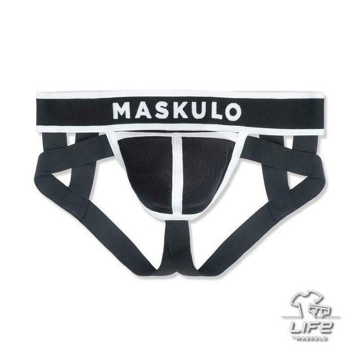 MASKULO MASKULO Jockstrap LIFE Cotton Jock 3D-Mesh Layer White JS040-90 40