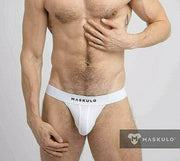 MASKULO MicroFiber Jockstrap Classic White Jock Push-UP Pouch JS072-80 17 - SexyMenUnderwear.com