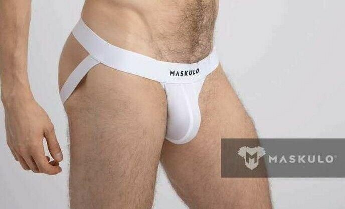 MASKULO MicroFiber Jockstrap Classic White Jock Push-UP Pouch JS072-80 17 - SexyMenUnderwear.com