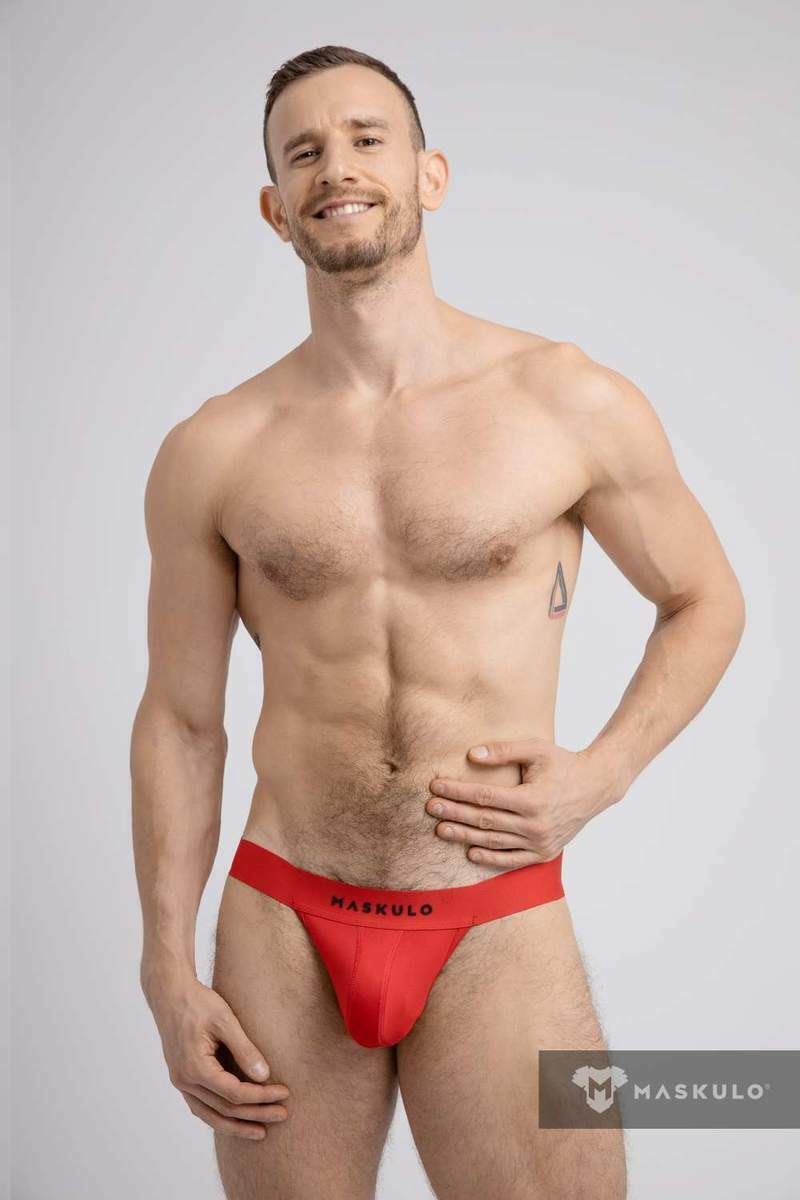 MASKULO MicroFiber Jockstrap Push-UP Lining Pouch Classic Red Jock JS072-10 17 - SexyMenUnderwear.com
