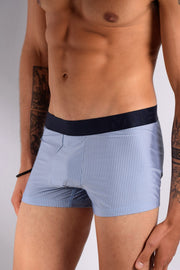 Medium Boxer HOM FRANCE Bussines Shirt Blue Ultra Chic Underwear 1 - SexyMenUnderwear.com