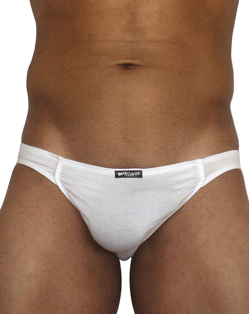 MEDIUM ErgoWear Thongs Feel Modal Mens Tangas Silky Fabric White 0703 16 - SexyMenUnderwear.com