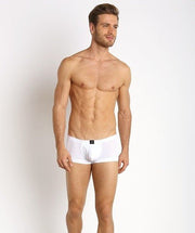 Medium Gregg Homme Drive Italian Mesh White Boxer 142605 MX8 - SexyMenUnderwear.com