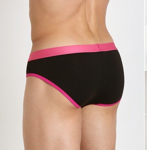 Medium Gregg Homme Hot Spell Briefs 122993 Black Pink MX3 - SexyMenUnderwear.com