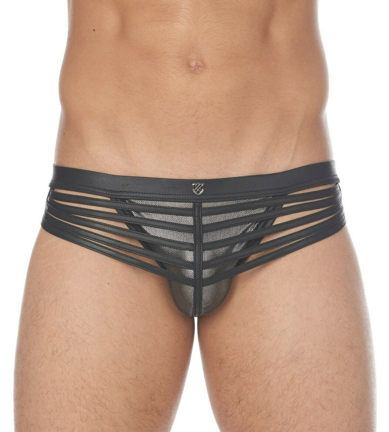 MEDIUM Gregg Homme Jock & Crop-Top Kit Mercury Metallic Silver 132634 129a - SexyMenUnderwear.com