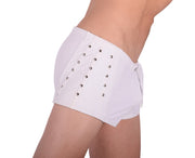 Medium Gregg Homme LURE Swim Boxer Leather-Look White 131105 139 - SexyMenUnderwear.com