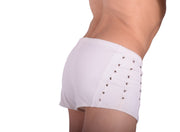 Medium Gregg Homme LURE Swim Boxer Leather-Look White 131105 139 - SexyMenUnderwear.com