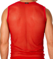MEDIUM Gregg Homme PIMP See-Thru Tank top Red 96622 GT2 - SexyMenUnderwear.com