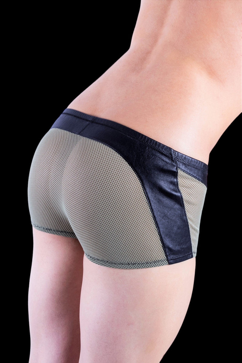 Medium Gregg Homme Player Boxer Brief Black army green 19505 MX3 - SexyMenUnderwear.com