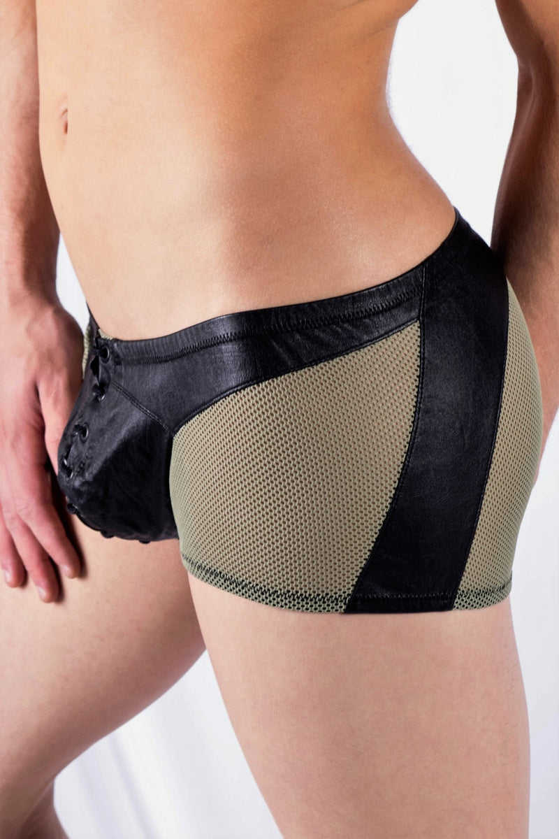 Medium Gregg Homme Player Boxer Brief Black army green 19505 MX3 - SexyMenUnderwear.com