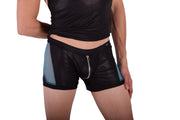 Medium Gregg Homme Reckless Zipper Tank Top and Boxer Black & Blue 140702 GT2 - SexyMenUnderwear.com