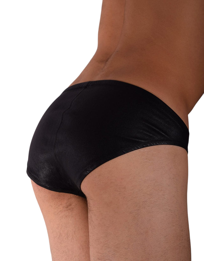 Medium Gregg Homme Stretch Italian Leather Briefs Black 262103 91 - SexyMenUnderwear.com