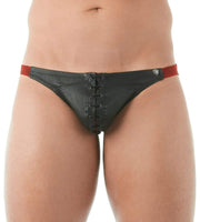 MEDIUM Gregg Homme Thong PLAYER Real Leather Red 143104 6 - SexyMenUnderwear.com