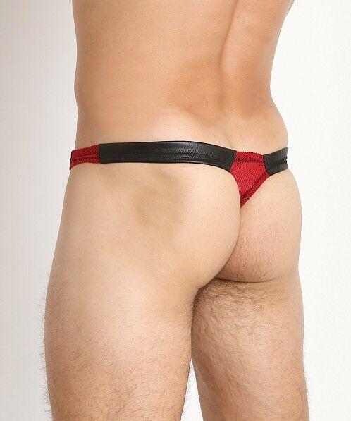 MEDIUM Gregg Homme Thong PLAYER Real Leather Red 143104 6 - SexyMenUnderwear.com