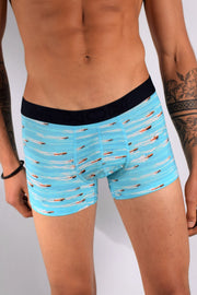 MEDIUM HOM Boxer Homme GEORGE Turquoise 1 - SexyMenUnderwear.com