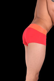 MEDIUM Nexus Boxer Trunk Private Structure Orange 4-37 - SexyMenUnderwear.com