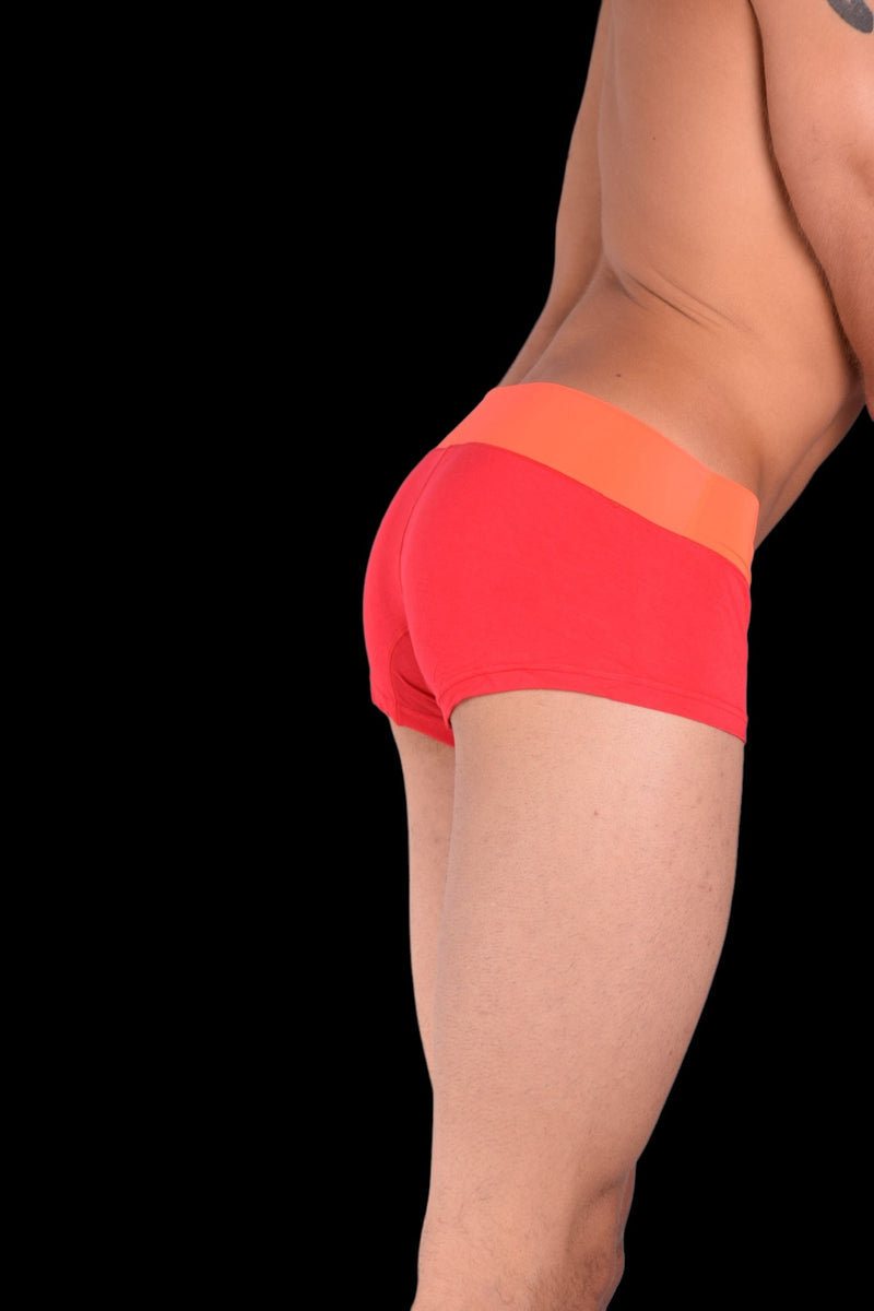 MEDIUM Nexus Boxer Trunk Private Structure Orange 4-37 - SexyMenUnderwear.com