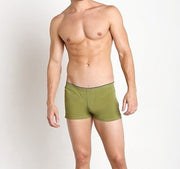 MEDIUM Private Structure Utopia Boxer Short Army 5-44 - SexyMenUnderwear.com