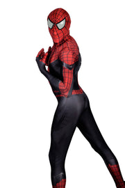 Men Spiderman Black Jumpsuit Delux Cosplay Costume 3101  1