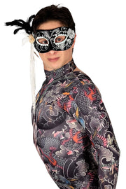 Men Stretchy 3D Effect Devilish Body suit  S/M 3111 2