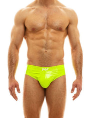 MODUS VIVENDI Bottomless Viral Vinyl Jockstrap Combo Neon Yellow 08014 - SexyMenUnderwear.com
