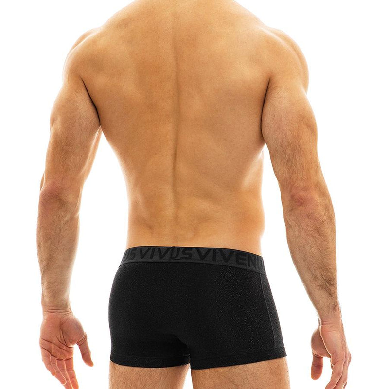 Modus Vivendi Boxer Brief Glam Sparkle Fashion Metallic Yarns Black 10021 35 - SexyMenUnderwear.com