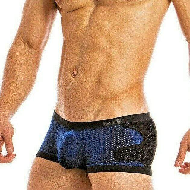 Modus Vivendi Boxer Brief Luxury Velvet Perforated Blue 17821 4 - SexyMenUnderwear.com