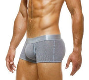 Modus Vivendi Boxer Host Shiny Satin-Look Knitted Cotton Grey 03221 74 - SexyMenUnderwear.com