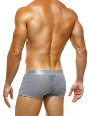 Modus Vivendi Boxer Host Shiny Satin-Look Knitted Cotton Grey 03221 74 - SexyMenUnderwear.com