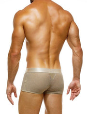 Modus Vivendi Boxer Host Shiny Satin-Look Knitted Cotton Ivory 03221 74 - SexyMenUnderwear.com
