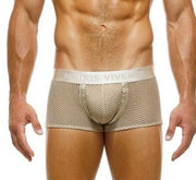 Modus Vivendi Boxer Host Shiny Satin-Look Knitted Cotton Ivory 03221 74 - SexyMenUnderwear.com