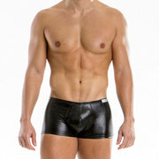 Modus Vivendi Boxer Leather-Look Fetish UnderGear Press Studs Black 20522 15 - SexyMenUnderwear.com