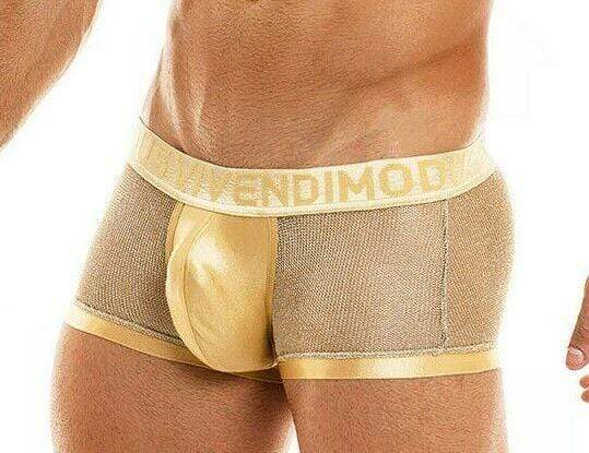 Modus Vivendi Boxer Luxury Mens Boxers Armor Metallic Look Gold 01021 54 - SexyMenUnderwear.com