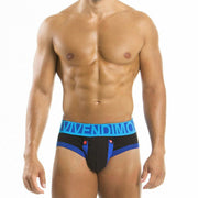 Modus Vivendi Brief Boost Broad-Ribbed Fabric Briefs Black 13511 13 - SexyMenUnderwear.com