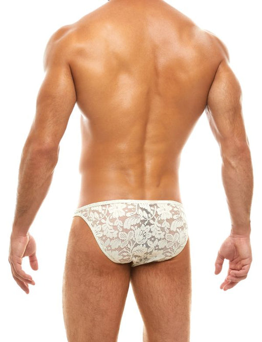 Modus Vivendi Brief Floral Lace Transparent Low-Cut Briefs Ivory 04111 48 - SexyMenUnderwear.com
