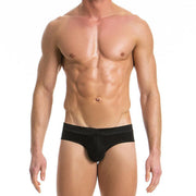 Modus Vivendi Brief Floss Italian Cupro Semi-Sheer Black 14713 16 - SexyMenUnderwear.com