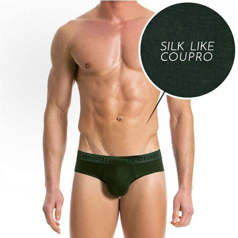 Modus Vivendi Brief Floss Luxurious Italian Cupro Green 14713 16 - SexyMenUnderwear.com